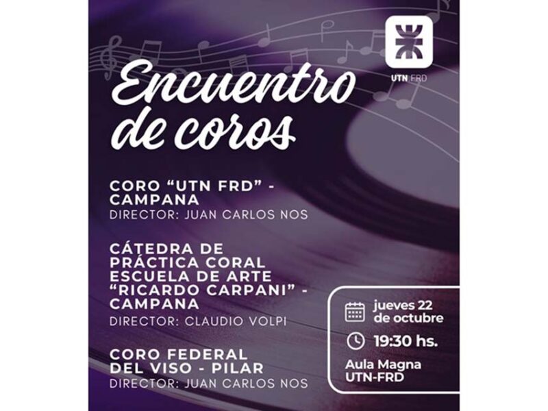 Gran Encuentro Coral en la UTN Facultad Regional Delta
