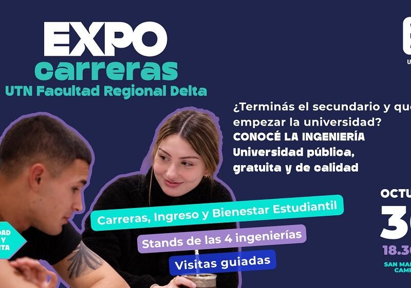 La UTN FRD invita a la Expo Carreras 2026