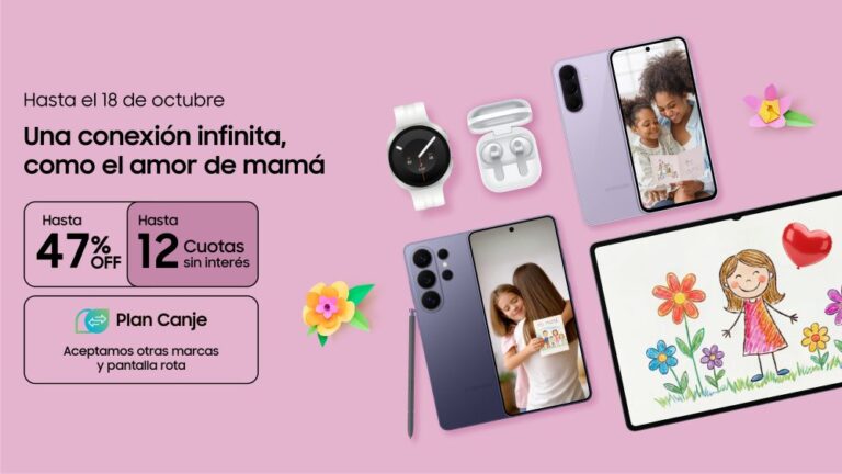 Celebrá el Día de la Madre con Samsung: hasta 35% OFF en celulares y ofertas exclusivas en electrodomésticos