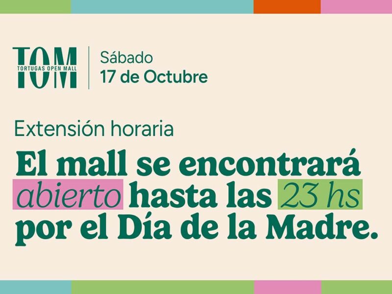 Día de la Madre: Tortugas Open Mall prepara una semana de beneficios y propuestas especiales